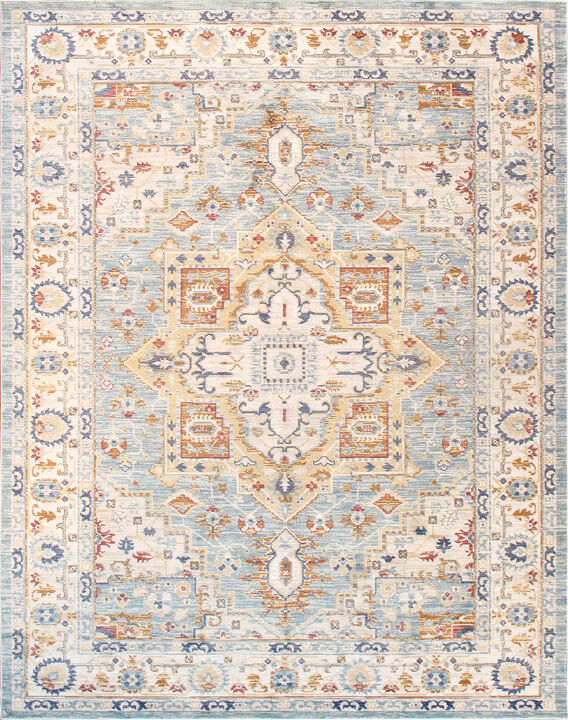 Pasargad Home Turkish Heritage Design L. Blue Area Rug-12' 0" X 15' 0"