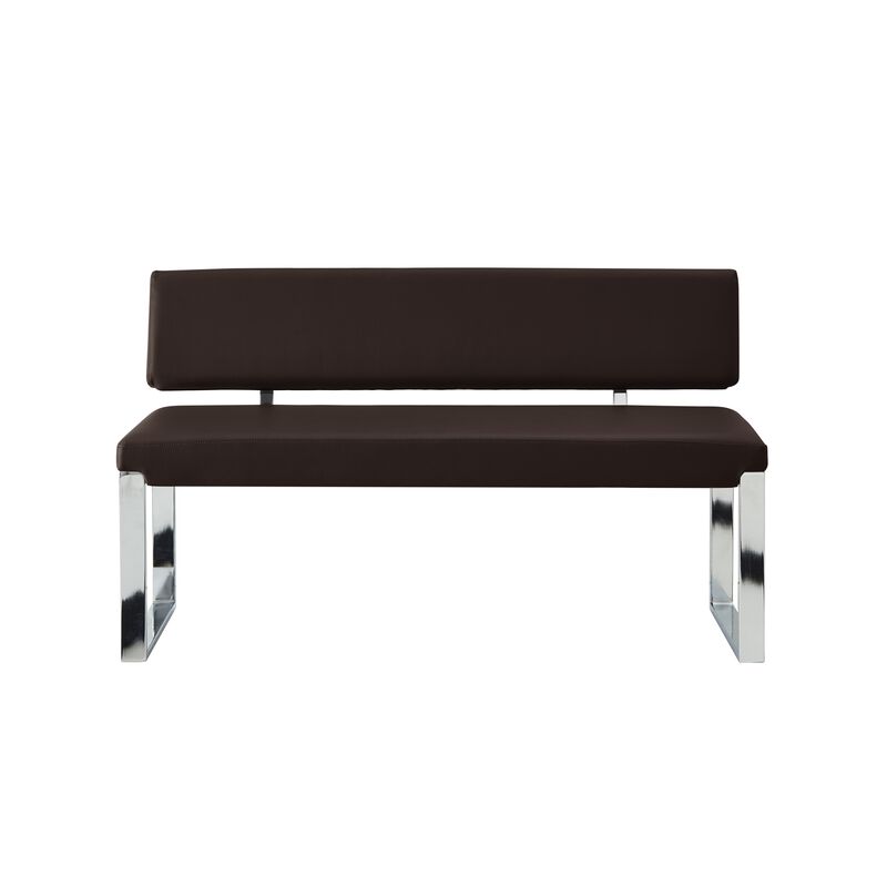 Inspired Home Anika Leather PU Bench