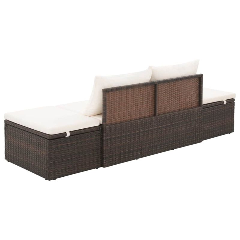 vidaXL Garden Bed Brown 76.8"x23.6" Poly Rattan