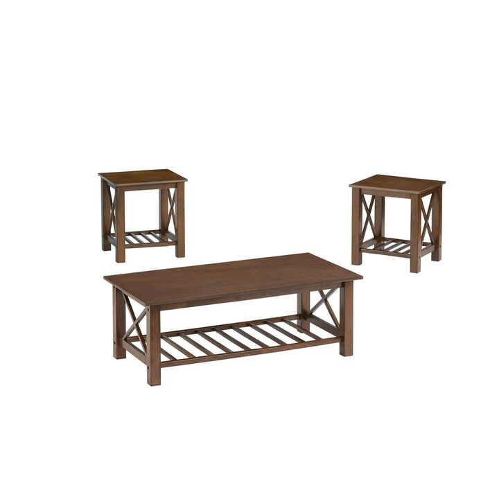 3 Pack Cocktail & 2 End Tables, Coffee