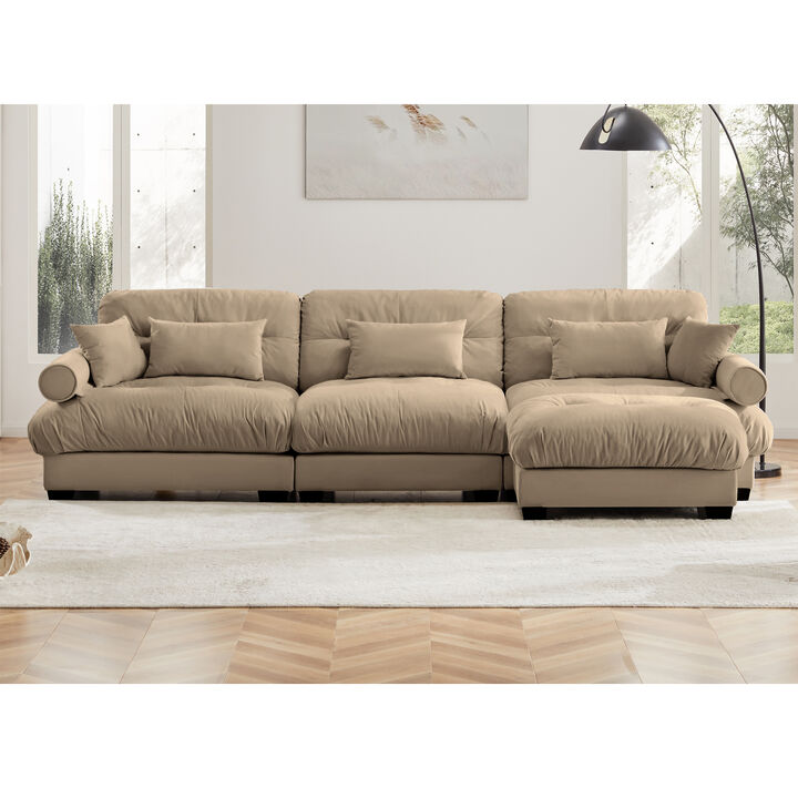 Merax Luxury Modular Sectional Sofa Couch,Oversized L Shaped Cloud Couch for Living Room