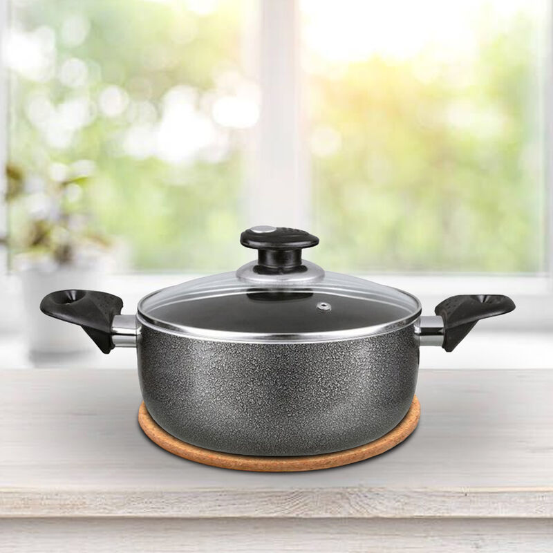 Brentwood Dutch Oven Aluminum Non-Stick 8.5 Qt-Gray