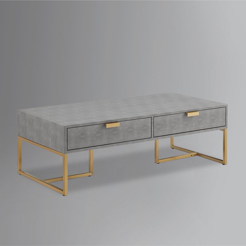 Nicole Miller Taha Faux Shagreen Coffee Table