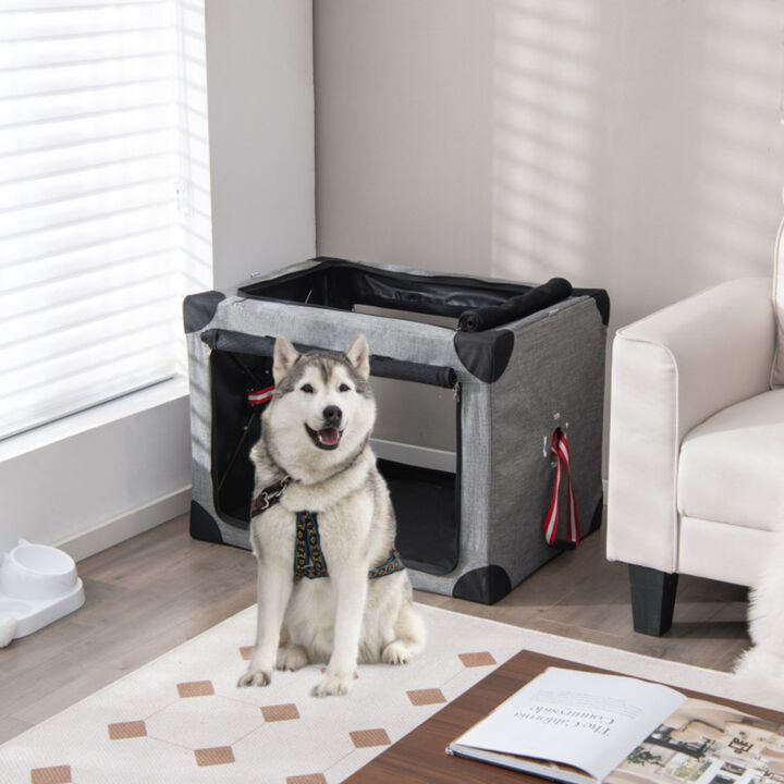 Dog Crate with Removable Pad and Metal Frame