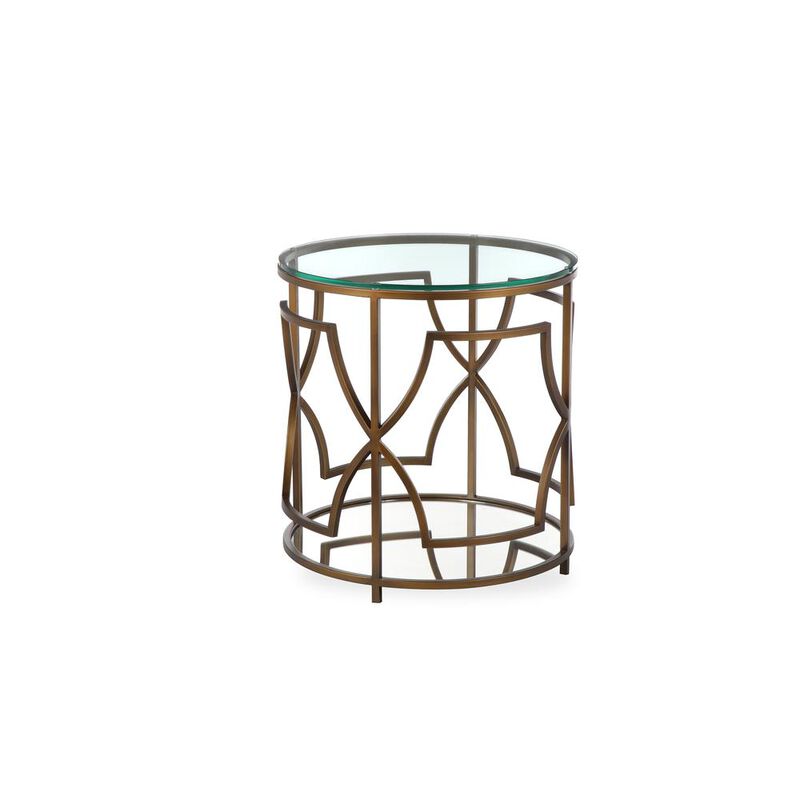 Bristol Round Side Table Brass