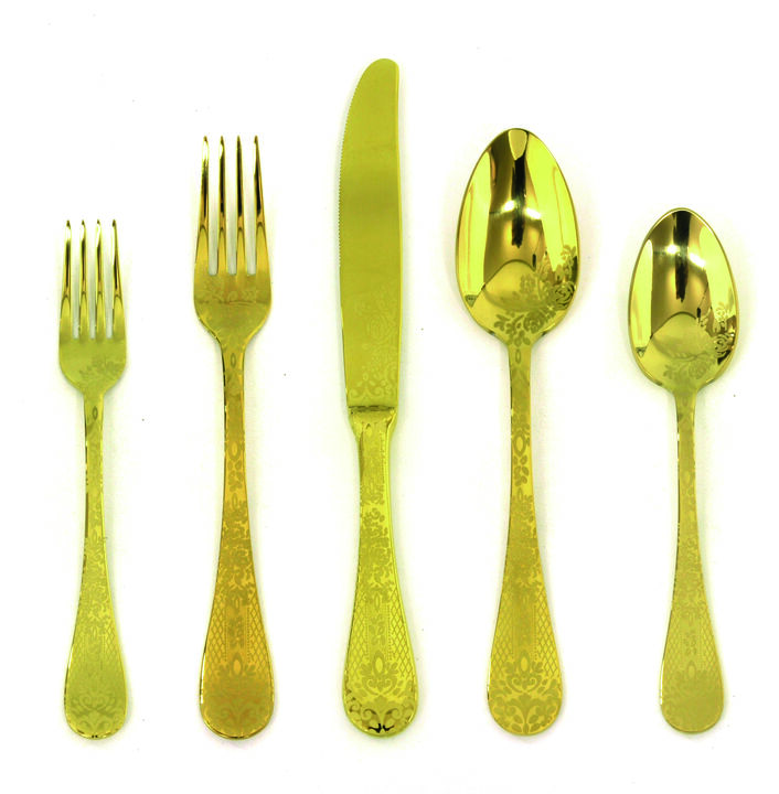 Casablanca Gold Flatware Set 20 Pieces