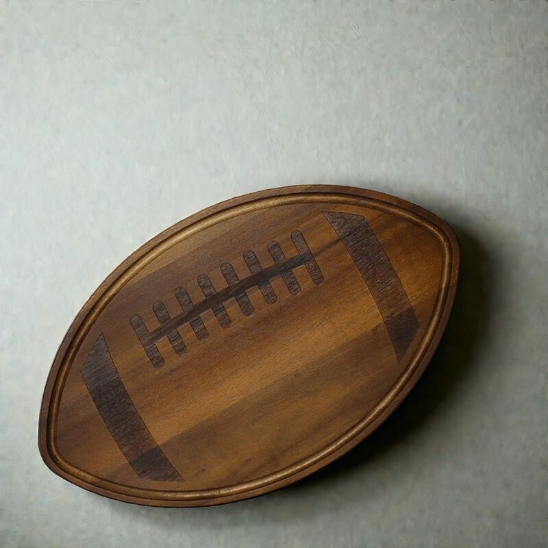 Acacia Football Cutting Board - 11 x 18"