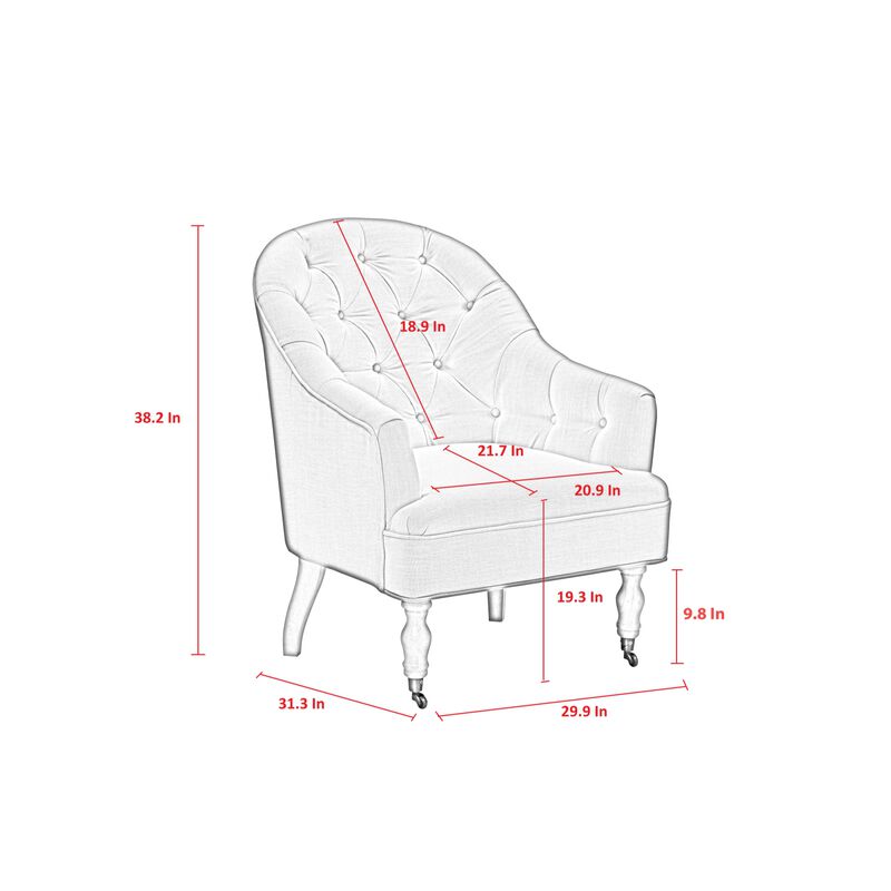 Rustic Manor Nariah Linen Accent Armchair