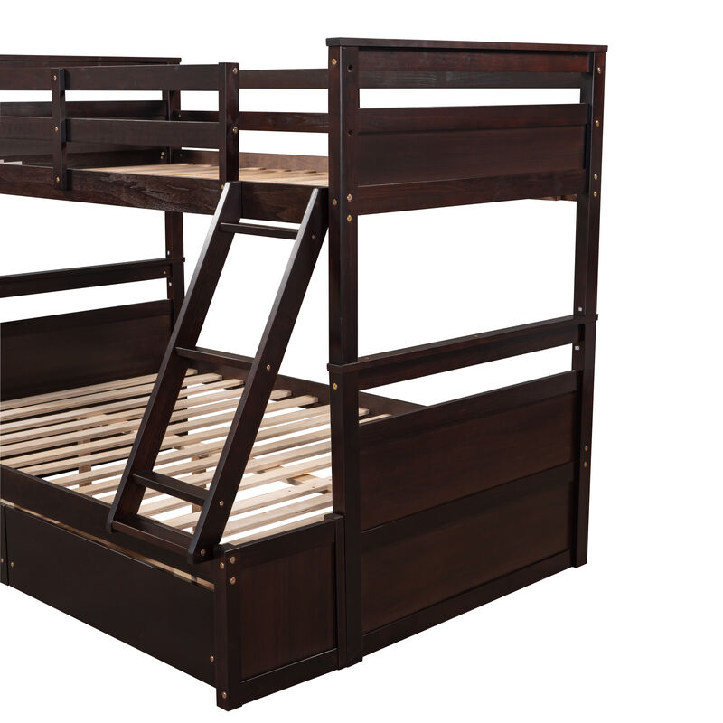 Merax Convertible Bunk Bed with 2 Storage Drawers