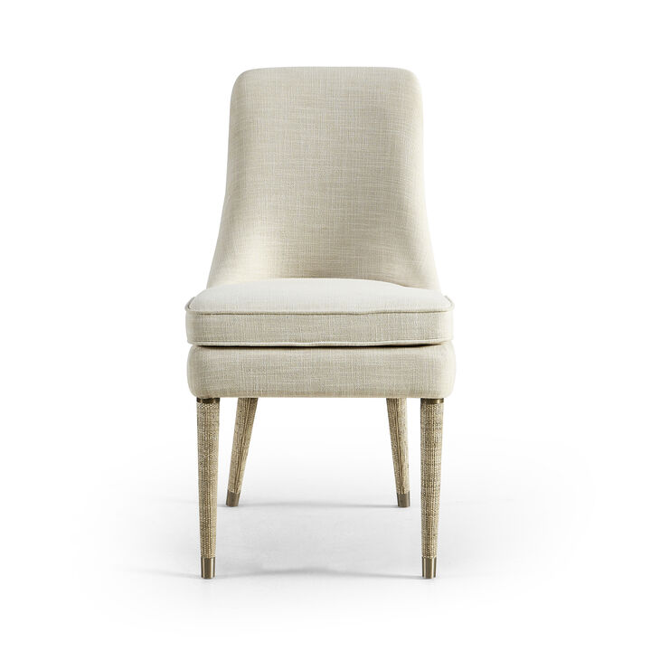 Shoal Linen & Grass Cloth Side Chair