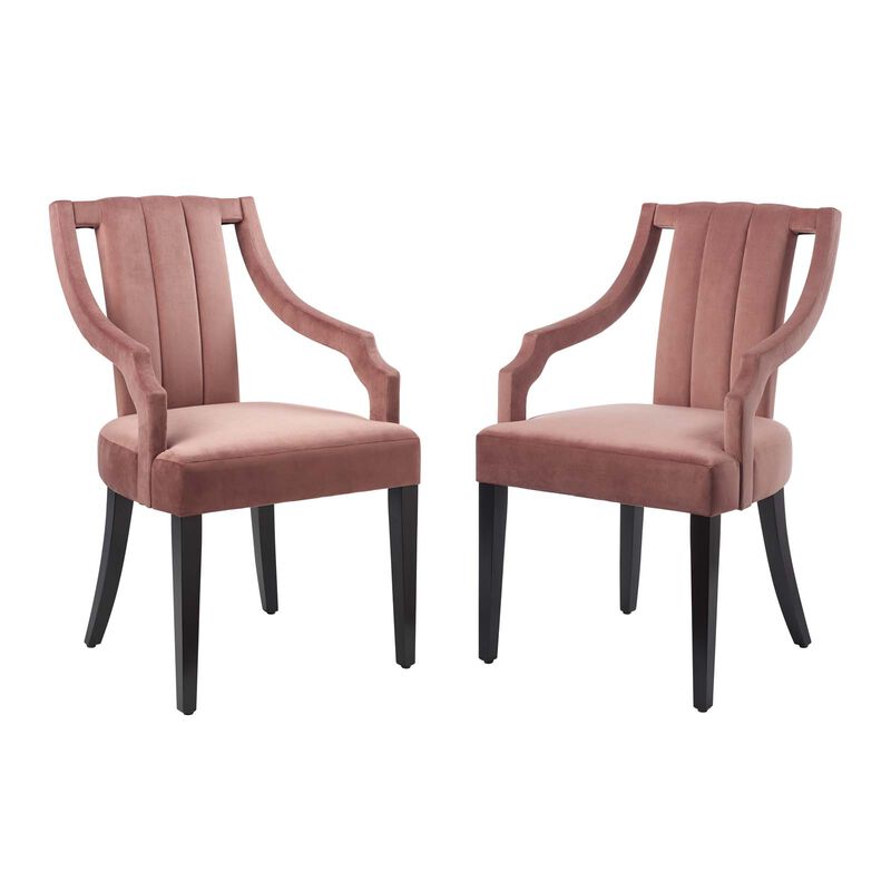 Virtue Performance Velvet Dining Chairs - Set of 2