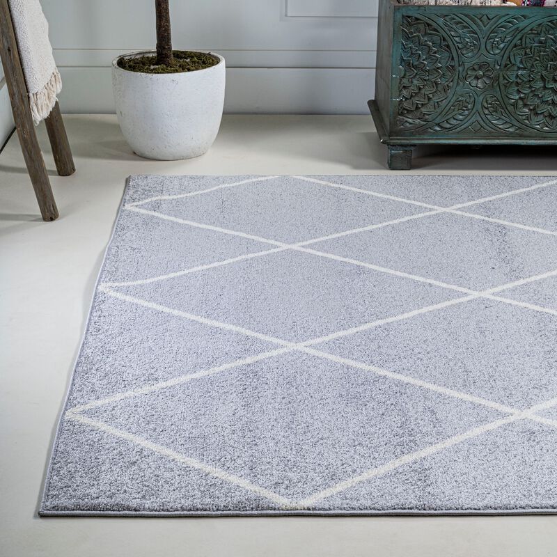 Cole Minimalist Diamond Trellis Area Rug