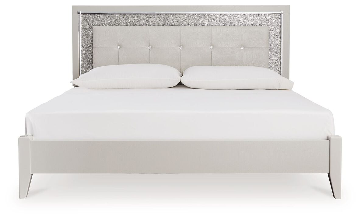 Zyniden King Upholstered Panel Bed