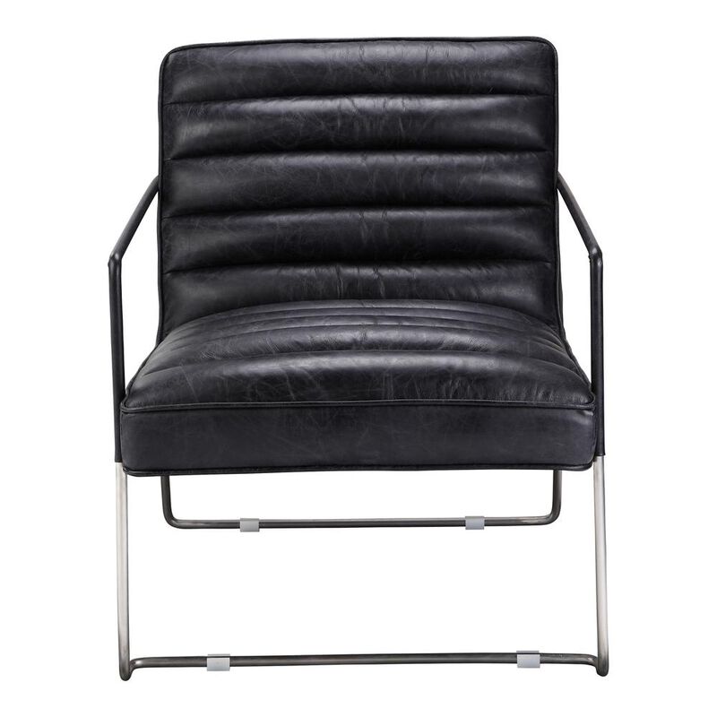 Desmond Modern Industrial Club Chair - Black, Belen Kox