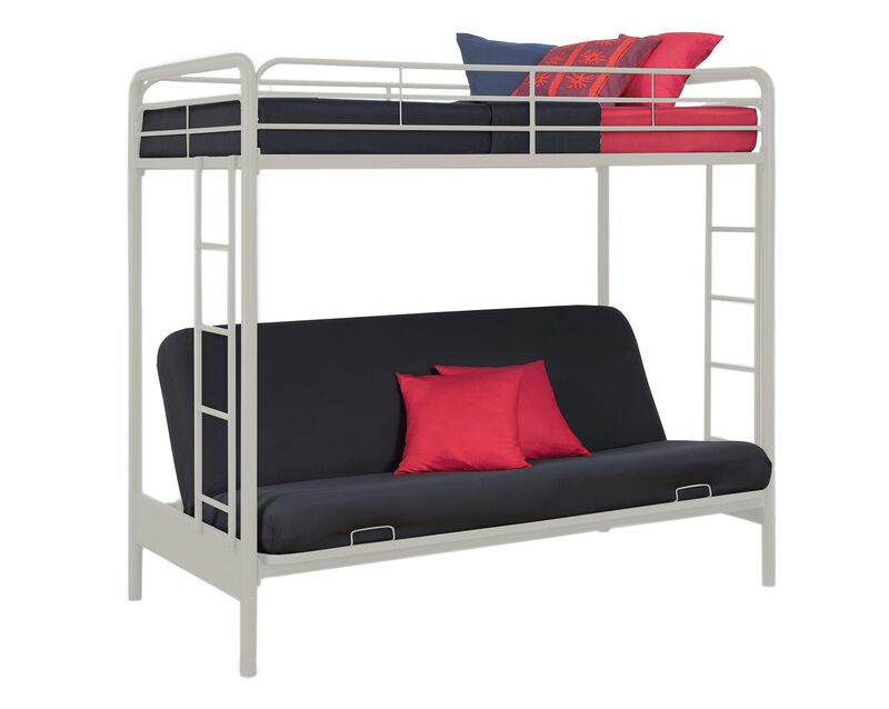 Atwater Living Metal Twin Over Futon Bunk Bed