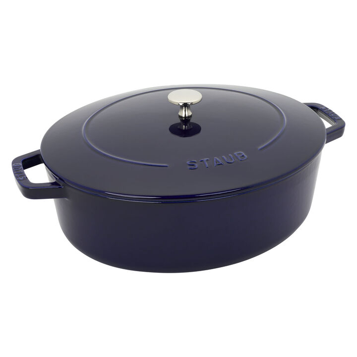 Staub Cast Iron 6.25-qt Shallow Oval Dutch Oven - Citron