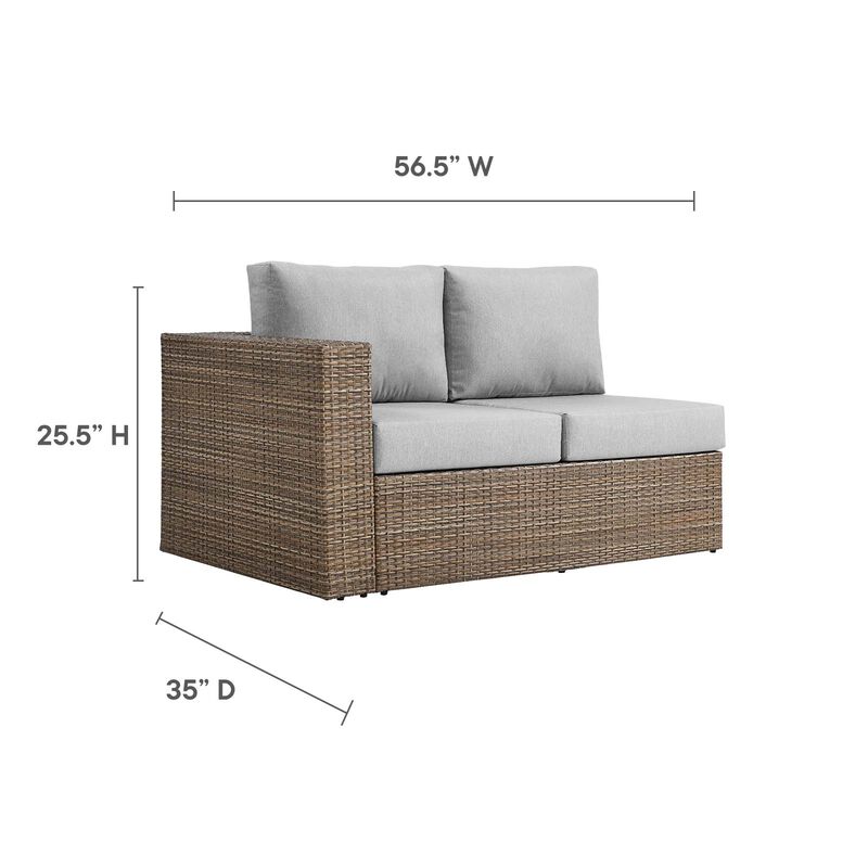 Modway - Convene Outdoor Patio Outdoor Patio Left-Arm Loveseat