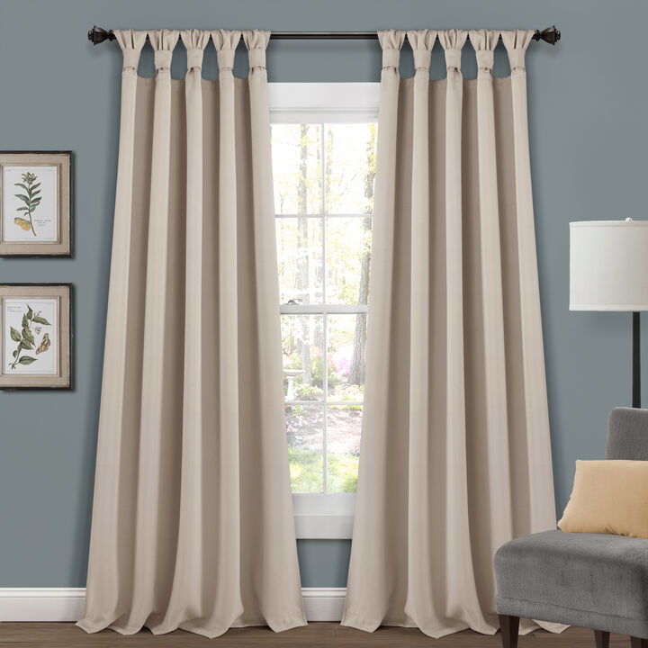 Lush D�cor Insulated Knotted Tab Top Blackout Window Curtain Panels