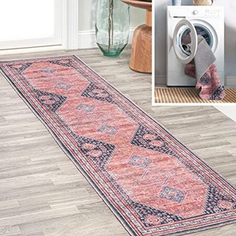 Dalyan Geometric Medallions Washable Indoor/Outdoor Area Rug