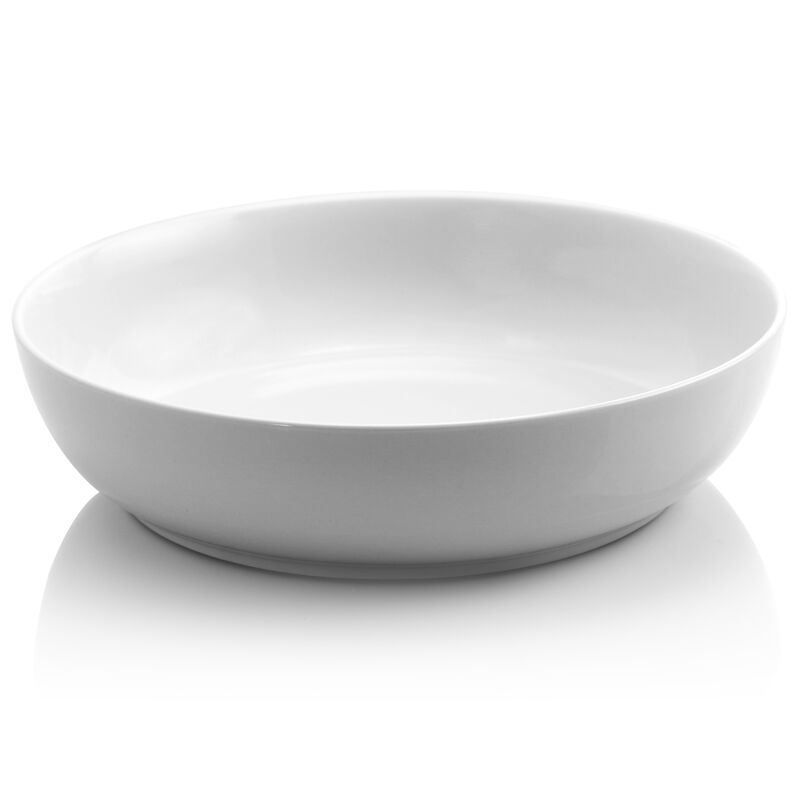 Gibson Home Extra Wide 8.5 in. Stoneware Dinner and Serving Bowls in White, Set of 4