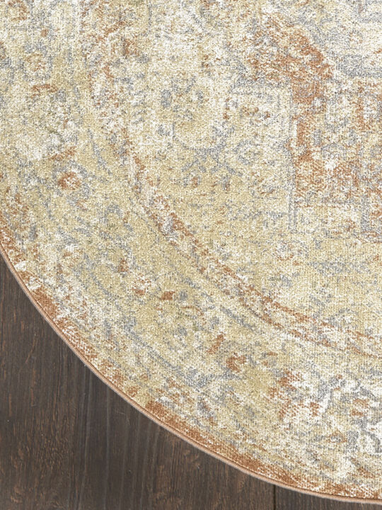 Nourison Essentials Persian NRE07 Beige/Rust 6' x Round Rug