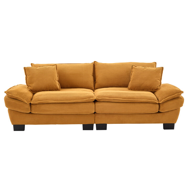 Comfortable Upholstered Corduroy Sofa