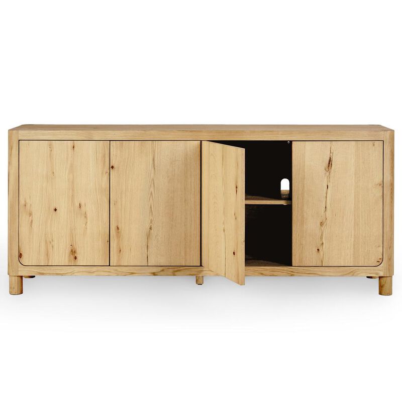 Belen Kox Natural Oak 4-Door Sideboard, Belen Kox