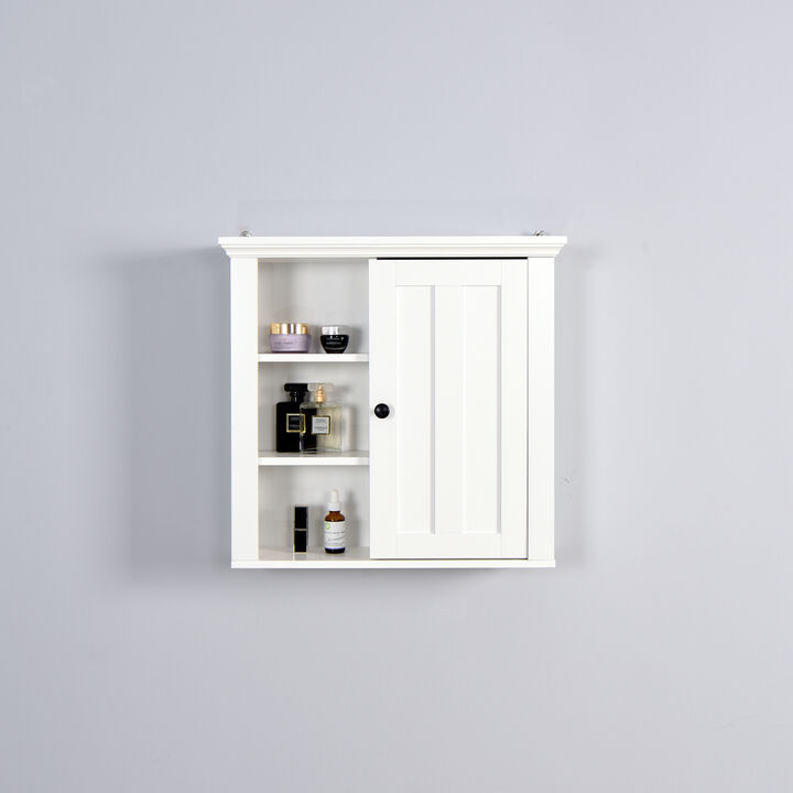 Bathroom Wooden Wall Cabinet with a Door 20.86x5.71 x 20 inch