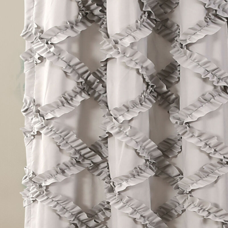 Ruffle Diamond Shower Curtain
