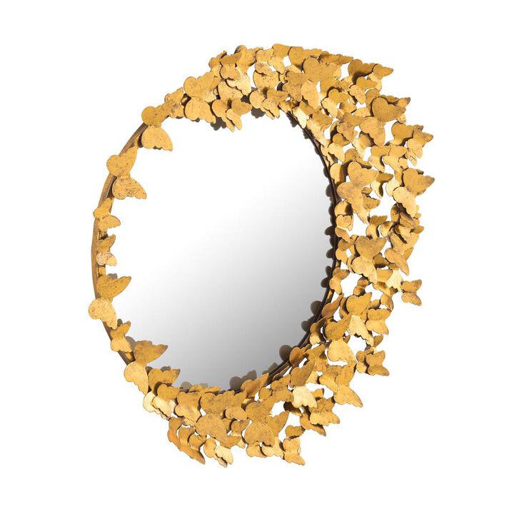 Belen Kox Handcrafted Butterfly Gold Mirror, Belen Kox