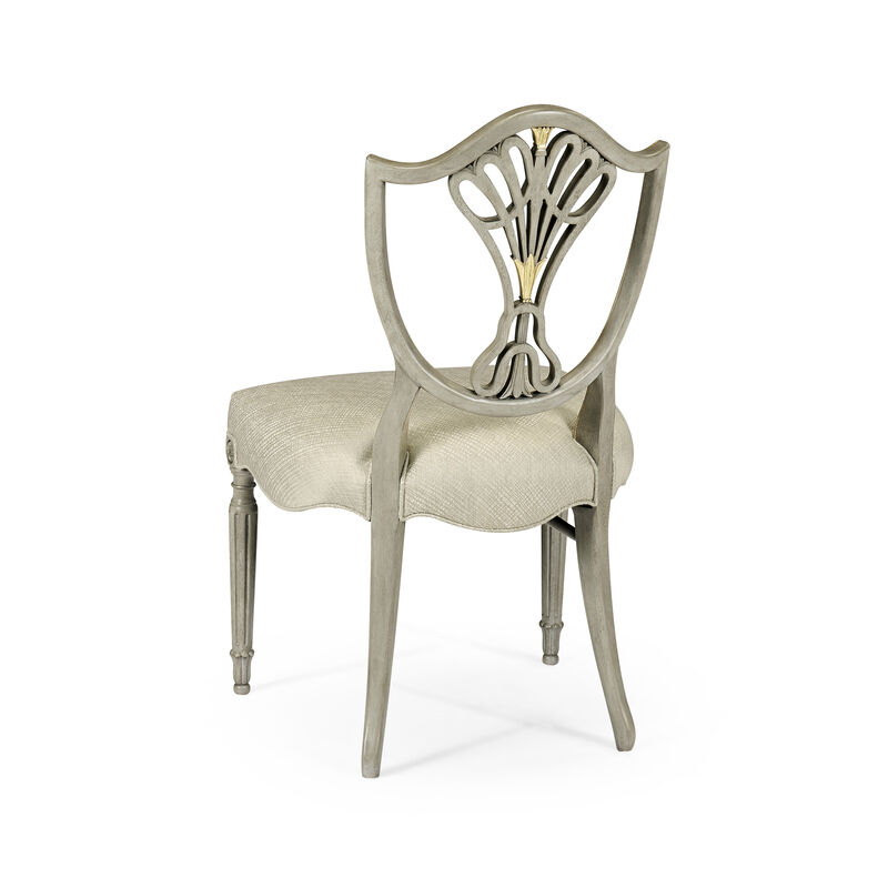 Grey & Gilded Dining Side Chair