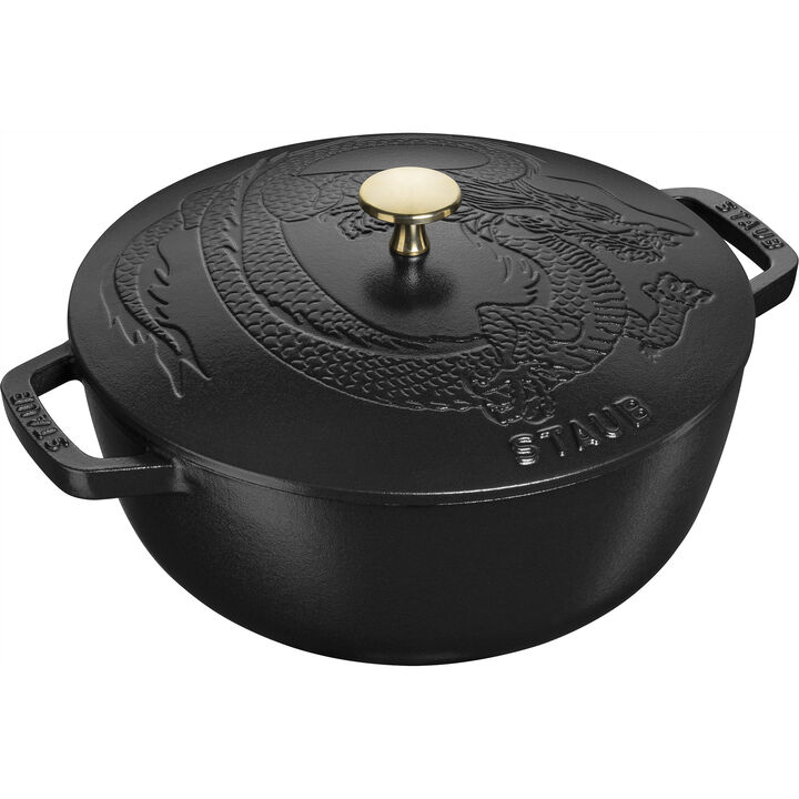 Staub Cast Iron 3.75-qt Essential French Oven with Dragon Lid - Cherry