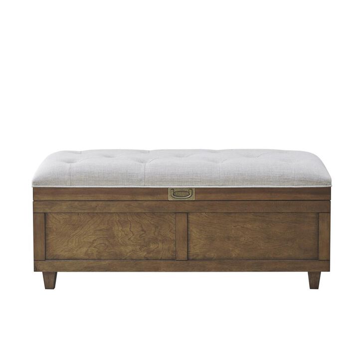 Belen Kox Wood and Upholstered Soft Close Storage Bench, Belen Kox