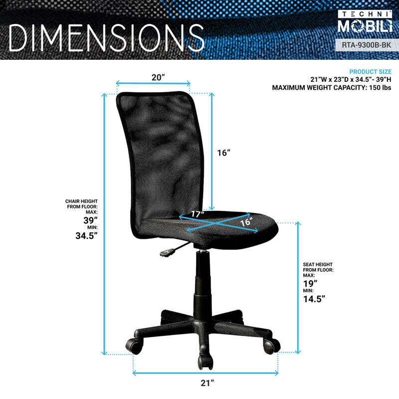 Mesh Task Office Chair, Black