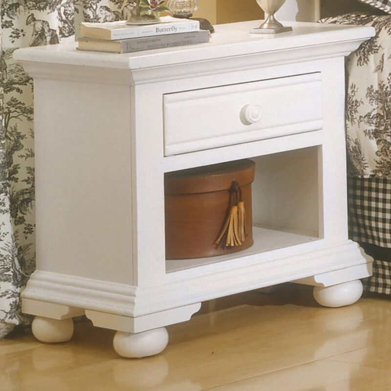 Cottage Traditions 1-Drawer Nightstand - White Cottage