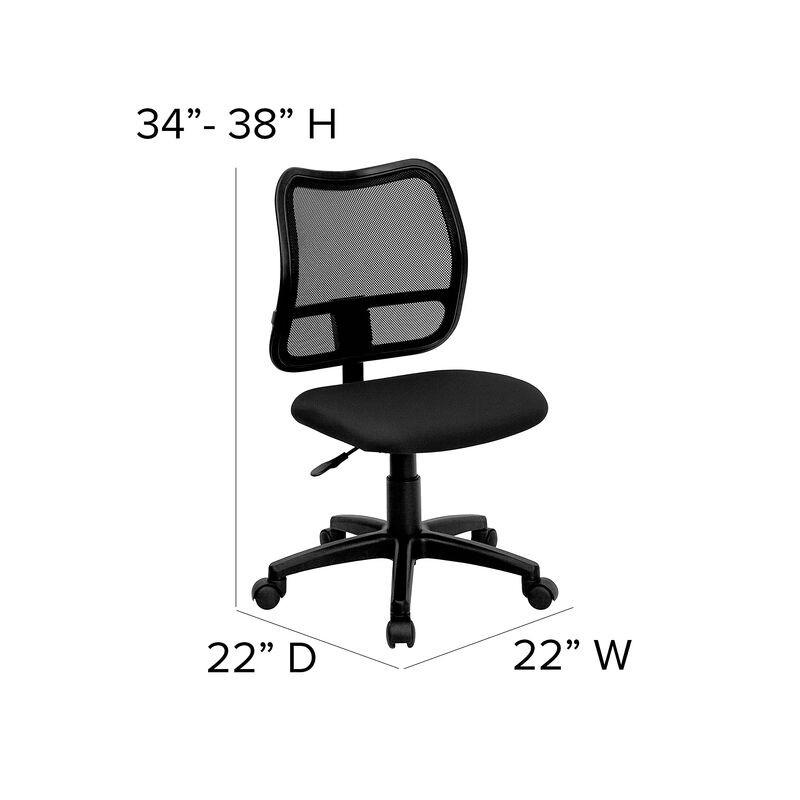 Flash Furniture Alber Mid-Back Black Mesh Swivel Task Office Chair