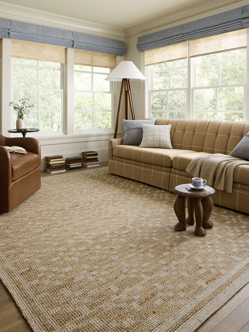 Judy JUD-07 Natural / Ivory 18" x 18" Sample Rug by Chris Loves Julia