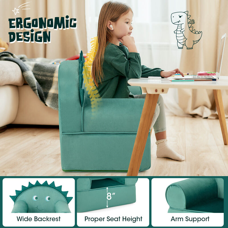 Original Kids Sofa with Armrest and Thick Cushion