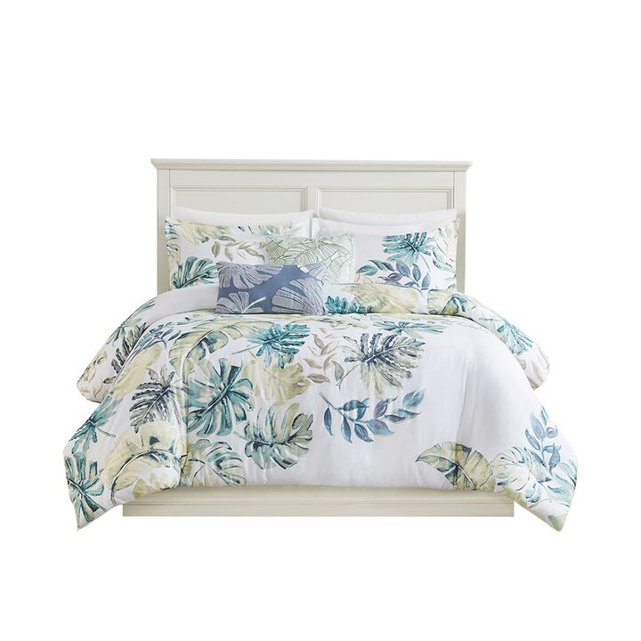 Gracie Mills Cordell 5-Piece Cotton Printed Duvet Cover Set