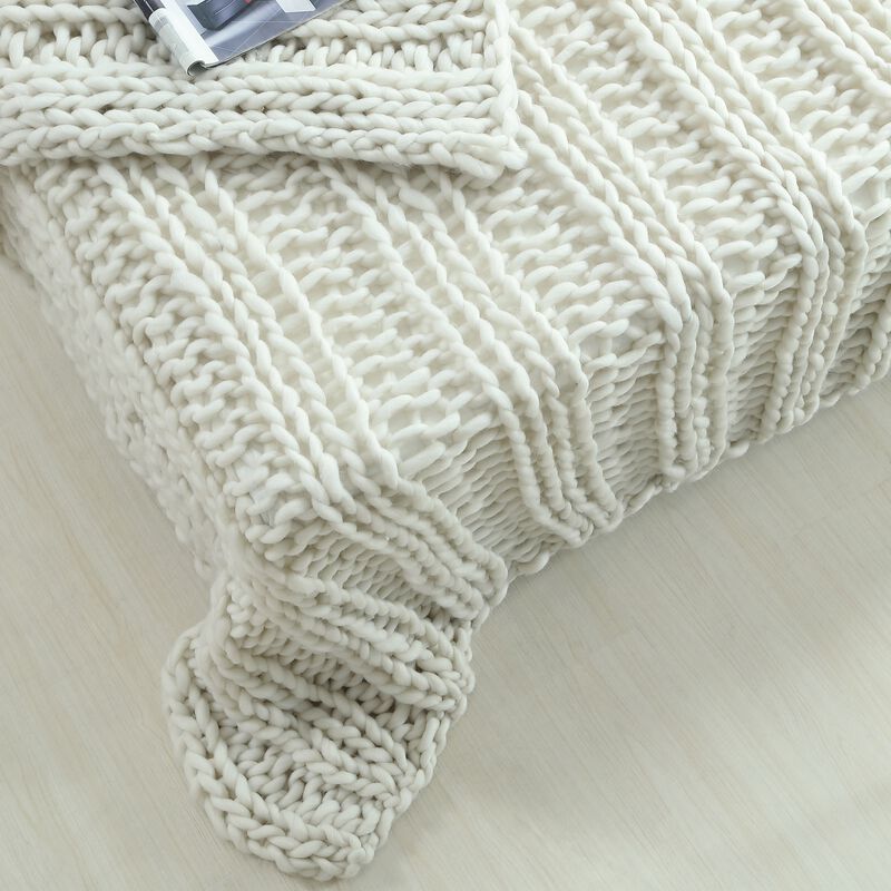 Cozy Tyme Joubert Channel Knit Throw 50"x70".