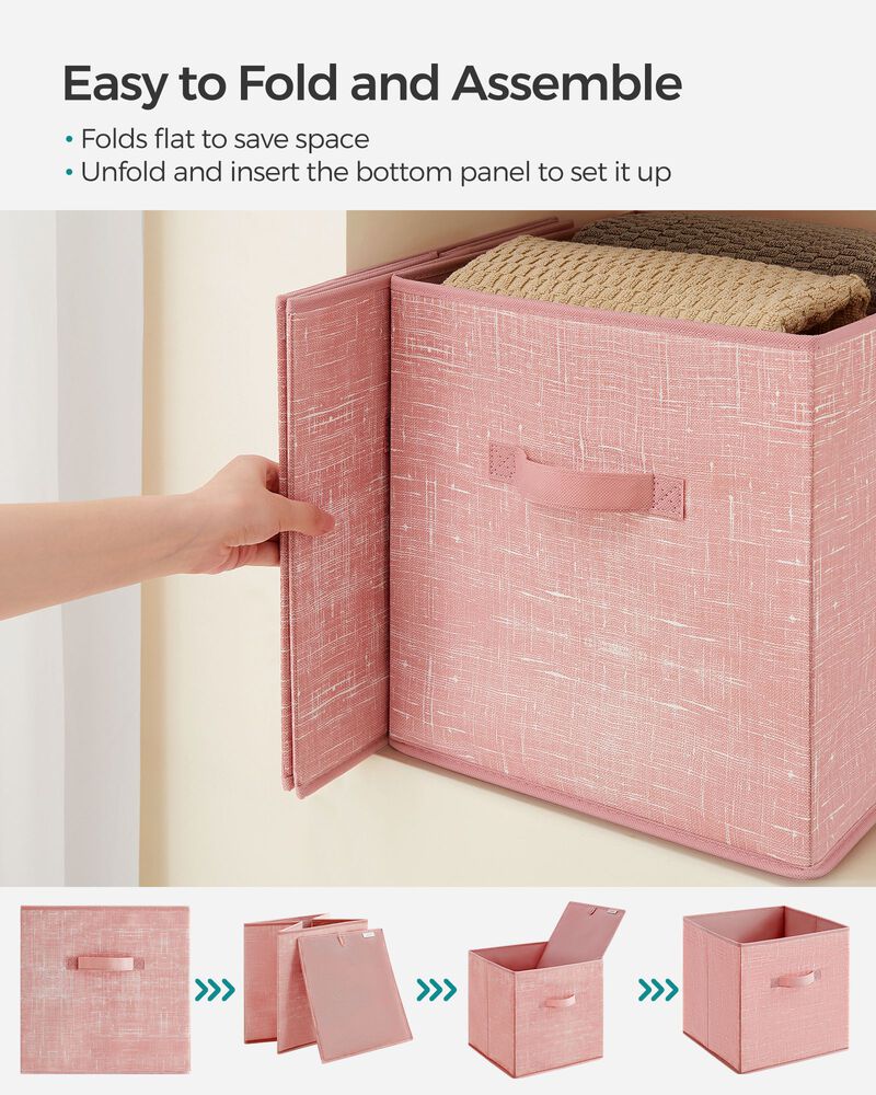 Non-Woven Fabric Storage Cubes with Double Handles