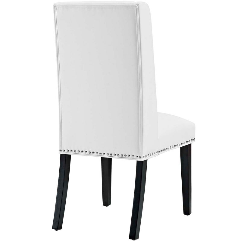 Baron Dining Chair Vinyl Set of 4-Benzara