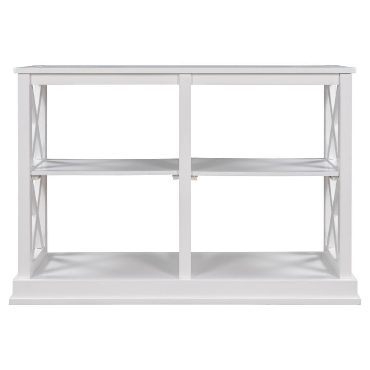 Merax Chic Style 3-Tier Open Shelves Console Table