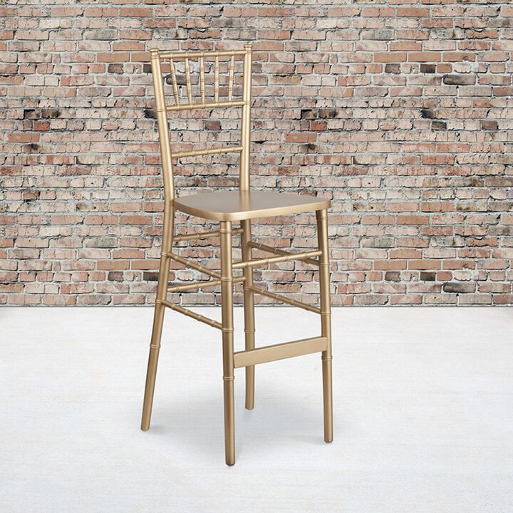 Flash Furniture HERCULES Series Gold Wood Chiavari Barstool