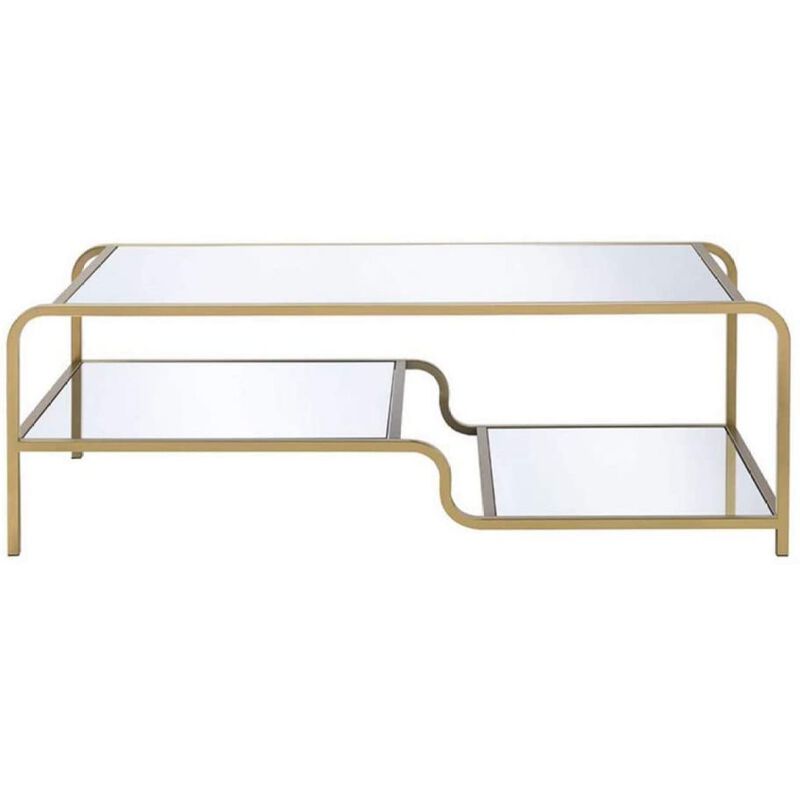 Astrid Coffee Table In Gold & Mirror