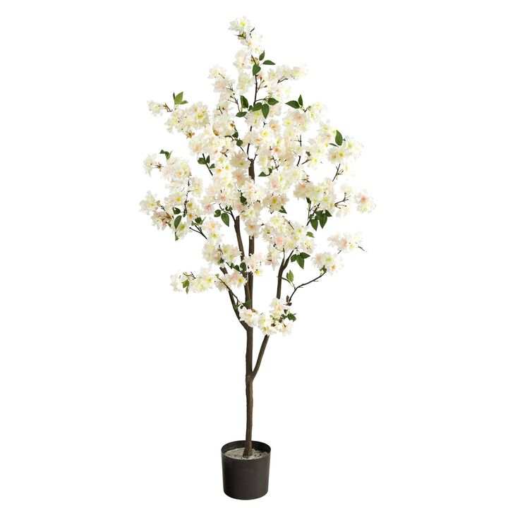 Nearly Natural 6-ft Cherry Blossom Artificial Tree