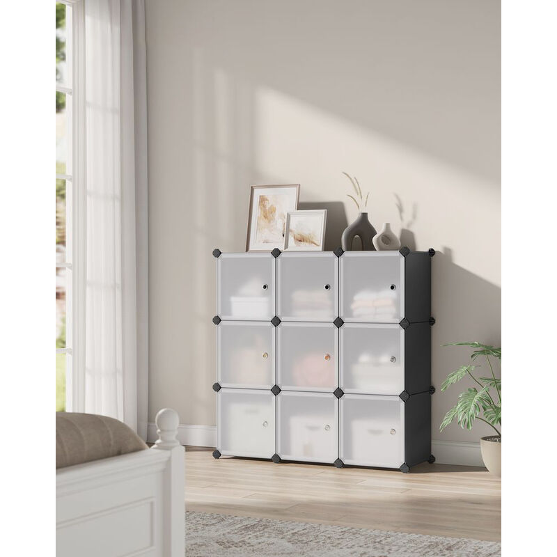 Modular 9-Cube Storage Shelving for Bedroom & Living Room