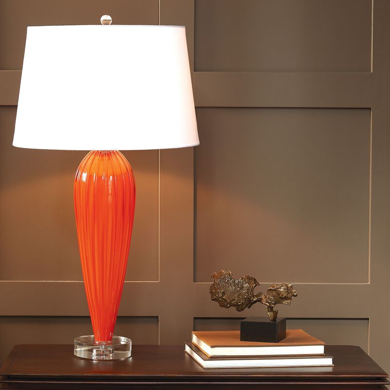 Teardrop Glass Lamp-Orange