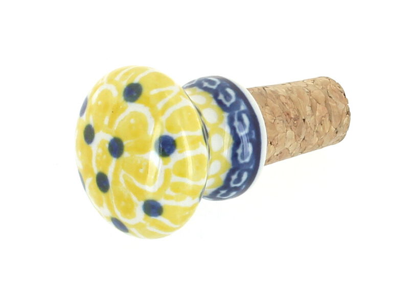 Blue Rose Polish Pottery Athena Wine Cork