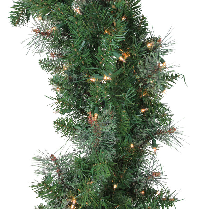 Pre-Lit Mixed Cashmere Pine Artificial Christmas Wreath - 48-Inch  Clear Lights